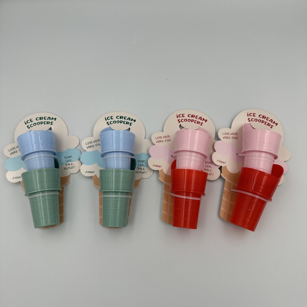 Ice Cream Scoopers Lot (4) 8 Count Reusable, Gift Basket, Stocking Stuffers